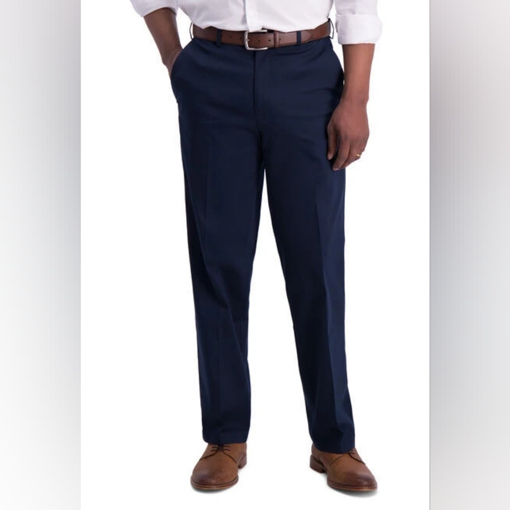 NWT Men's HAGGAR IRON FREE PREMIUM KHAKI comfort fit